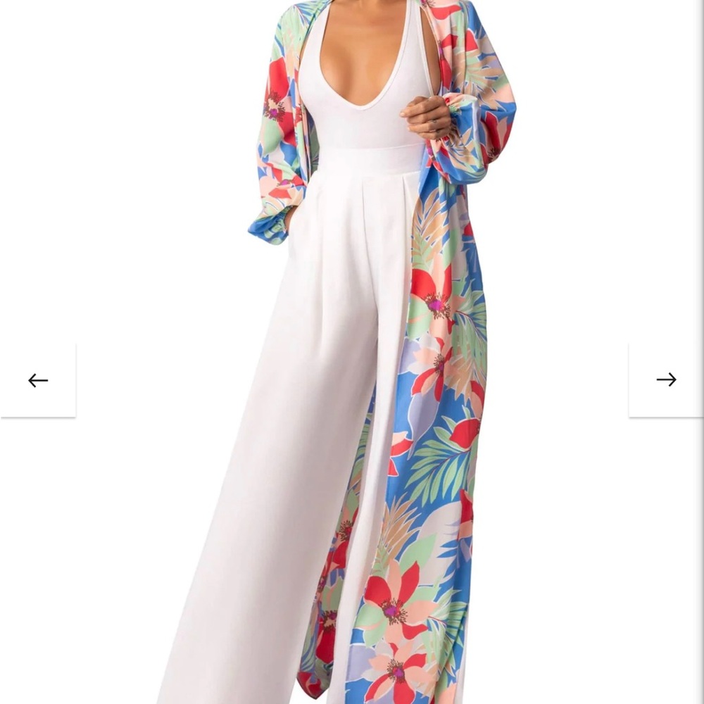 Tropical Print Duster
